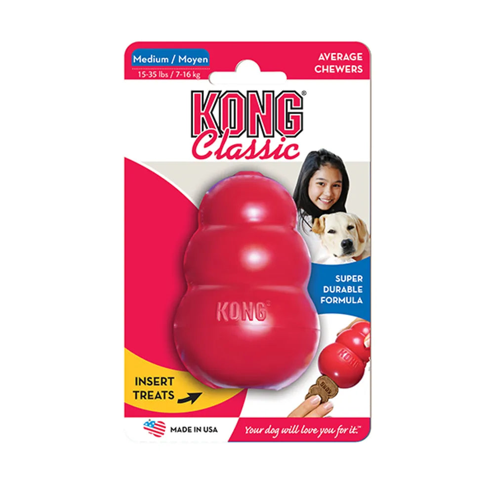 Kong Classic Rød M 9x6x6cm Pro-Nutrition Norge AS