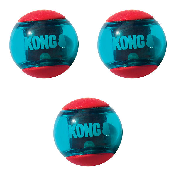 Kong Squeezz Actionball Rød M 3st 6cm Pro-Nutrition Norge AS