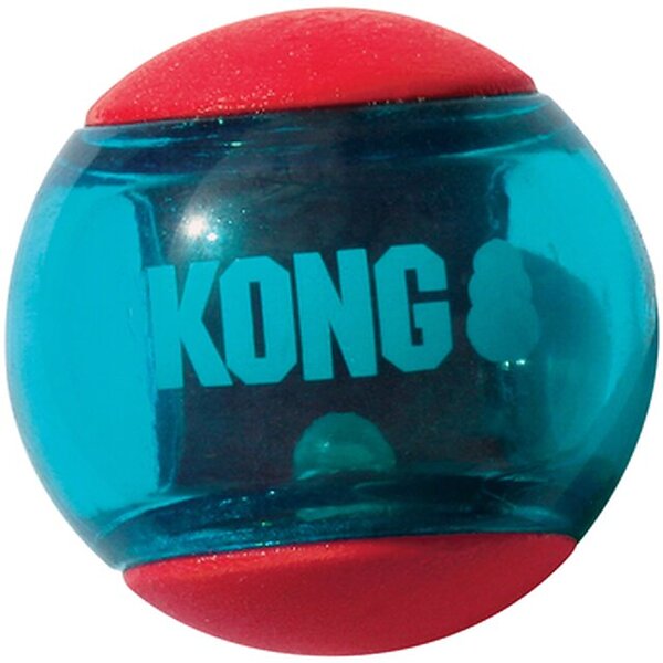 Kong Squeezz Actionball Rød M 3st 6cm Pro-Nutrition Norge AS